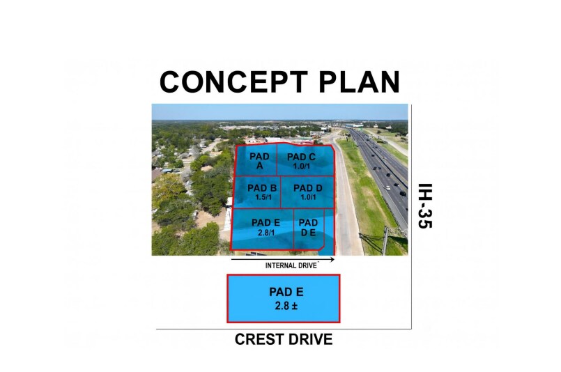 More Photos Of SWC Interstate Highway 35E & East Crestview Drive, Lacy-Lakeview Land For Sale