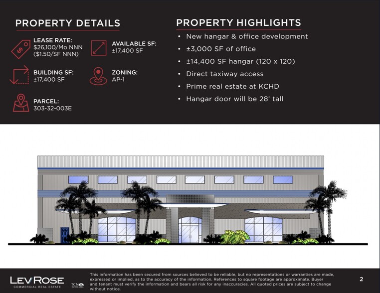 More Photos Of 2250 Stinson Way, Chandler Airplane Hangar For Lease