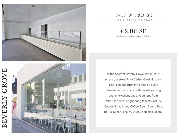 More Photos Of 8718 W 3rd St, Los Angeles Restaurant For Lease