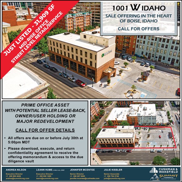 Primary Photo Of 1001 W Idaho St, Boise Office For Sale