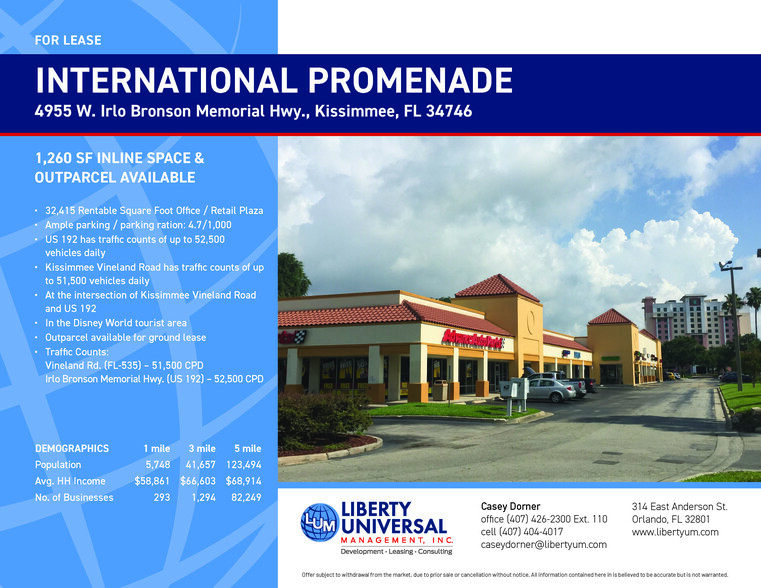 Primary Photo Of 4955 W Irlo Bronson Memorial Hwy, Kissimmee Unknown For Lease