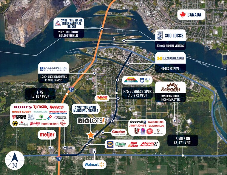 More Photos Of 3396 I 75 Business Spur, Sault Sainte Marie Storefront For Lease