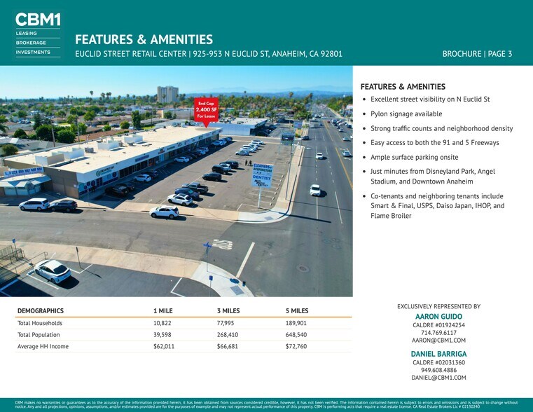 More Photos Of 939-953 N Euclid St, Anaheim Unknown For Lease