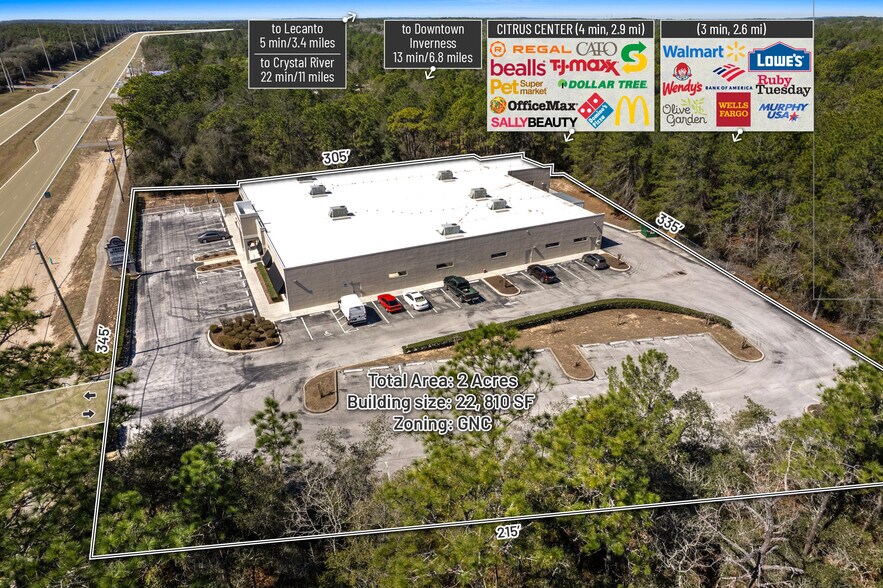 More Photos Of 97 W Gulf To Lake Hwy, Lecanto Freestanding For Sale