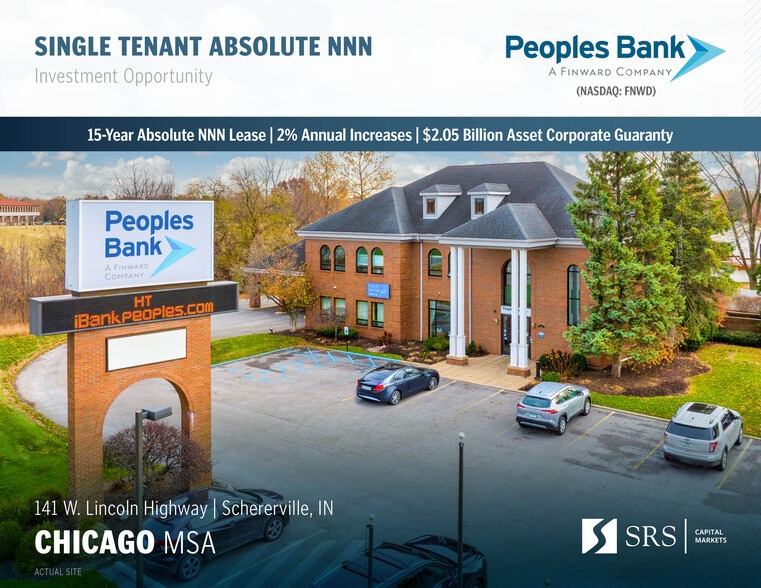 Primary Photo Of 141 W Lincoln Hwy, Schererville Bank For Sale