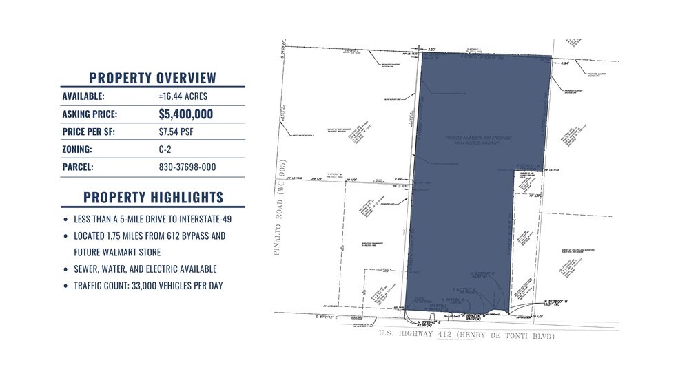 More Photos Of 1550 W Henri de Tonti Blvd, Tontitown Land For Sale
