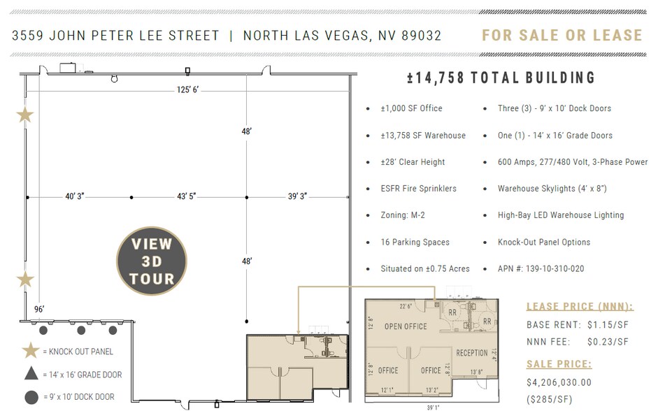 More Photos Of 3559 John Peter Lee St, North Las Vegas Warehouse For Lease