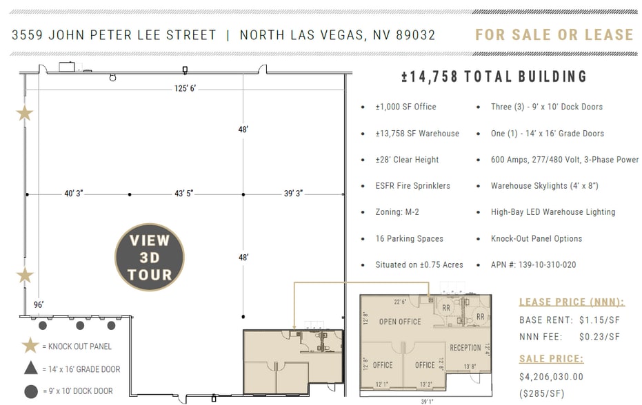 More Photos Of 3559 John Peter Lee St, North Las Vegas Warehouse For Sale