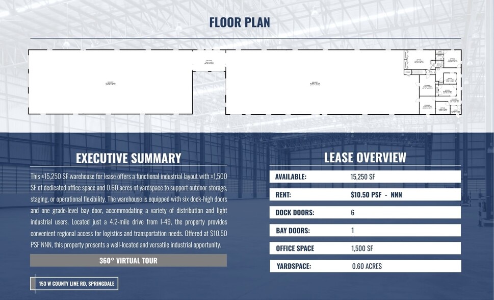 More Photos Of 153 W County Line Rd, Springdale Warehouse For Lease