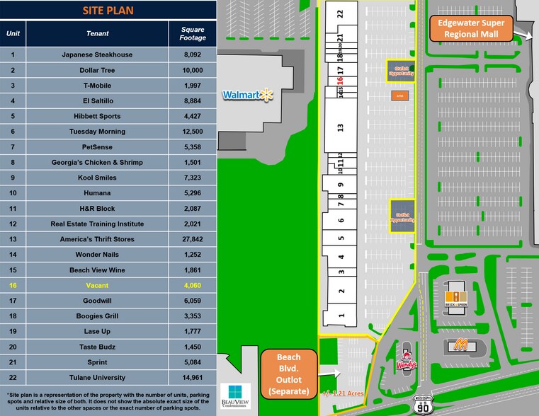More Photos Of 2650 Beach Blvd, Biloxi Storefront For Lease