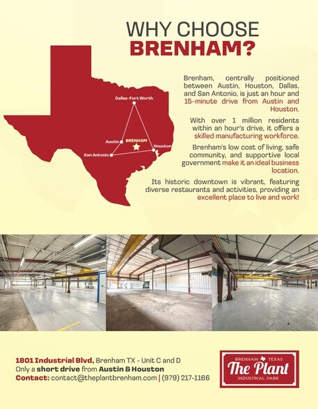 More Photos Of 1701 Industrial Blvd, Brenham Manufacturing For Lease