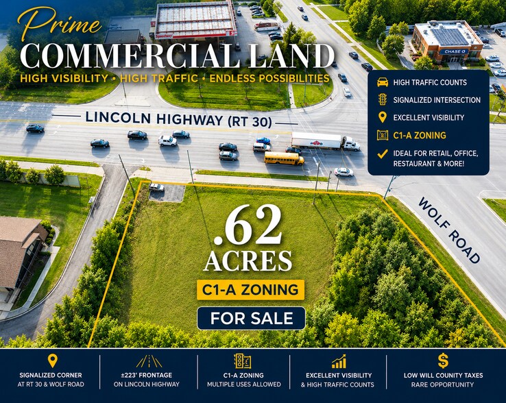 Primary Photo Of 11140 Lincoln Hwy, Mokena Land For Sale