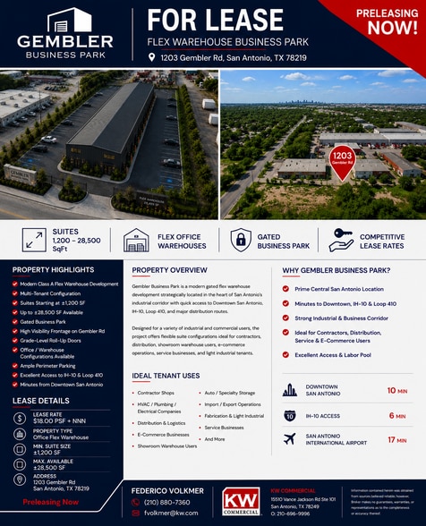 More Photos Of 1203 Gembler rd, San Antonio Industrial For Lease