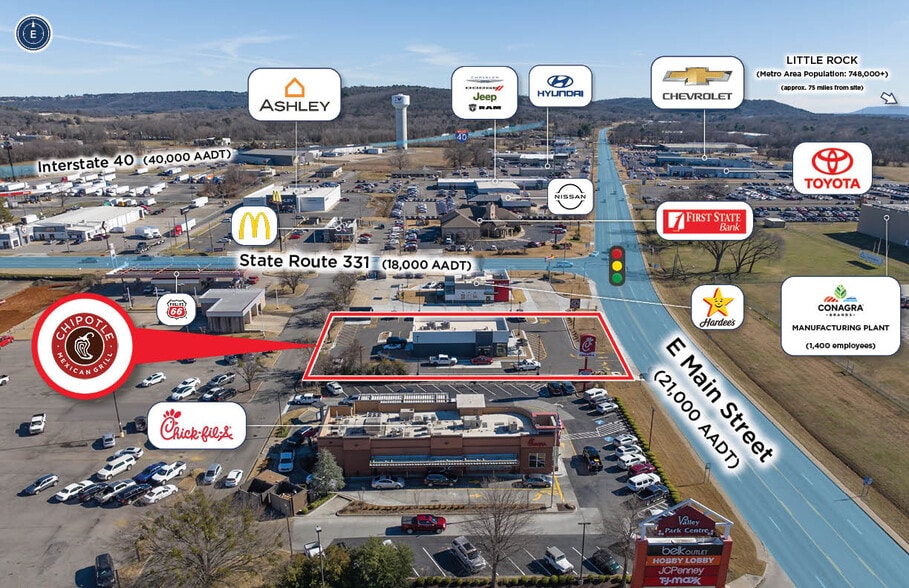 More Photos Of 3095 E Main St, Russellville Fast Food For Sale