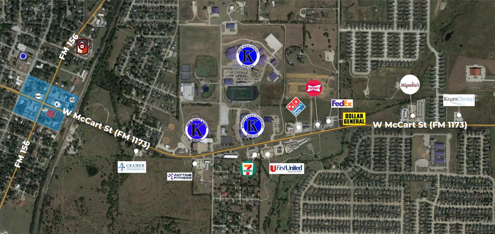 More Photos Of 129 W McCart St, Krum Flex For Lease