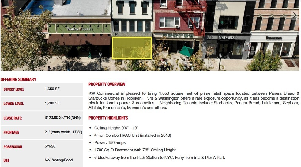 More Photos Of 312 Washington St, Hoboken Storefront For Lease