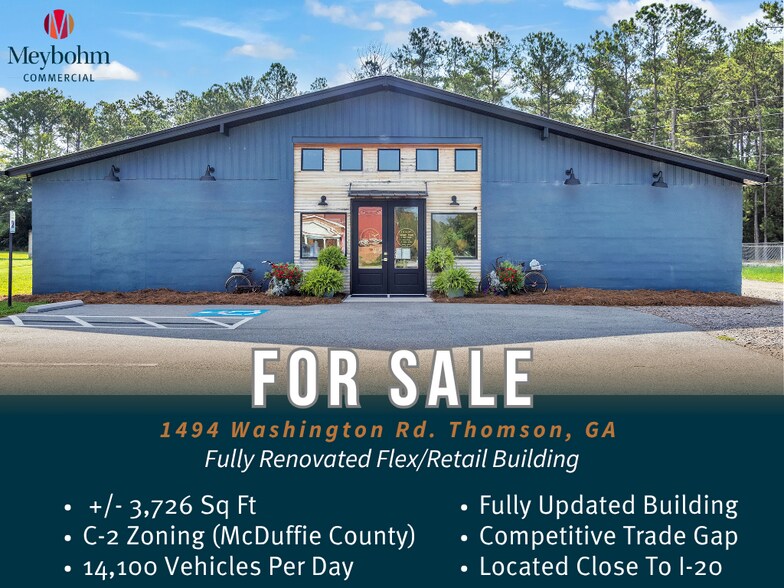 Primary Photo Of 1494 Washington Rd, Thomson Freestanding For Sale