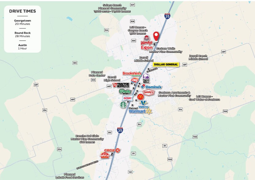 More Photos Of 14001 IH 35 Service rd, Jarrell Land For Sale