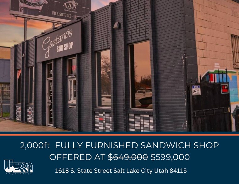 Primary Photo Of 1618 S State St, Salt Lake City Restaurant For Sale