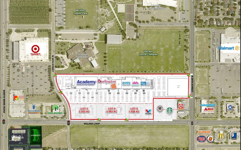 More Photos Of NEC of Nolana Ave & N 34th St, McAllen Land For Lease