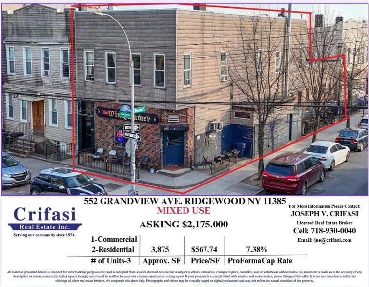 More Photos Of 552 Grandview Ave, Ridgewood Storefront For Sale