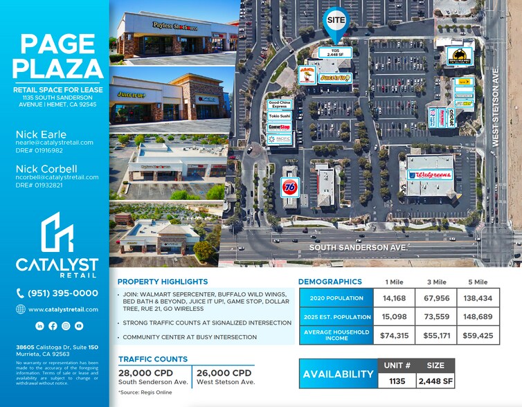 More Photos Of 1127-1135 S Sanderson Ave, Hemet Storefront Retail Office For Lease