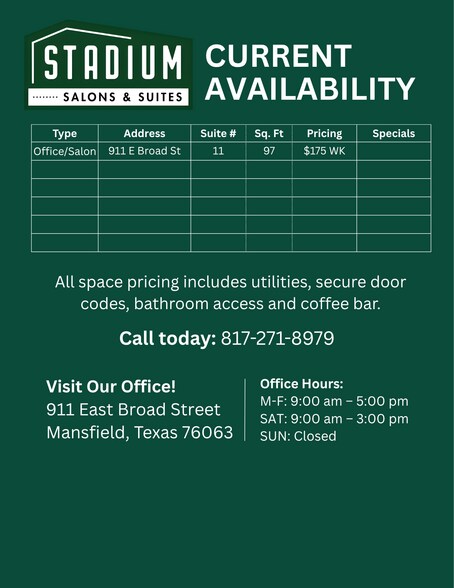 More Photos Of 911-1003 E Broad St, Mansfield Self Storage For Lease