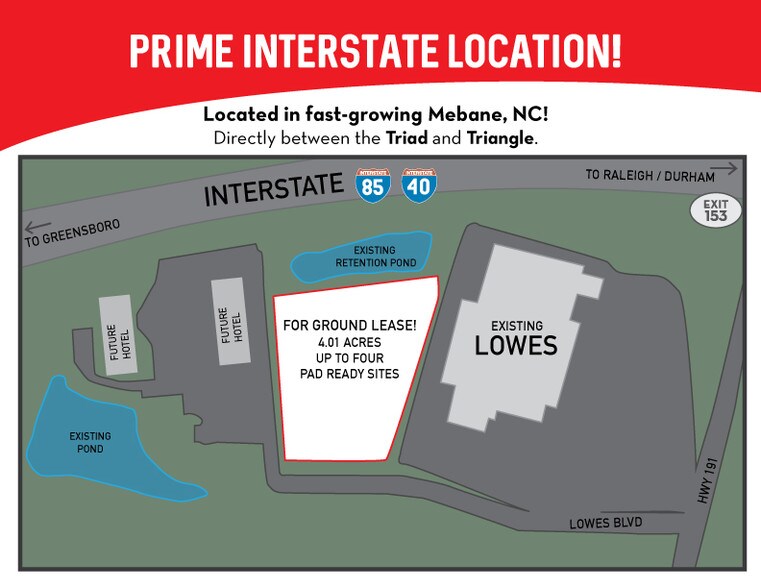 More Photos Of 204 Lowes Blvd, Mebane Land For Lease