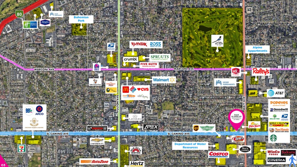 More Photos Of 3423-3429 El Camino Ave, Sacramento General Retail For Lease