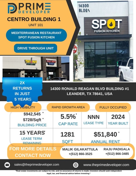 More Photos Of 14300 Ronald Reagan Blvd, Cedar Park Storefront For Sale