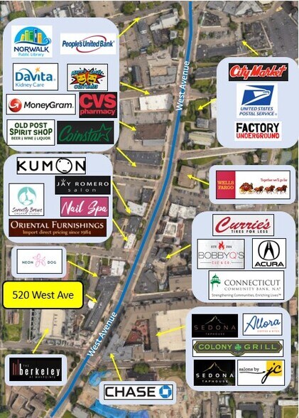 More Photos Of 520 West Ave, Norwalk Storefront Retail Office For Lease