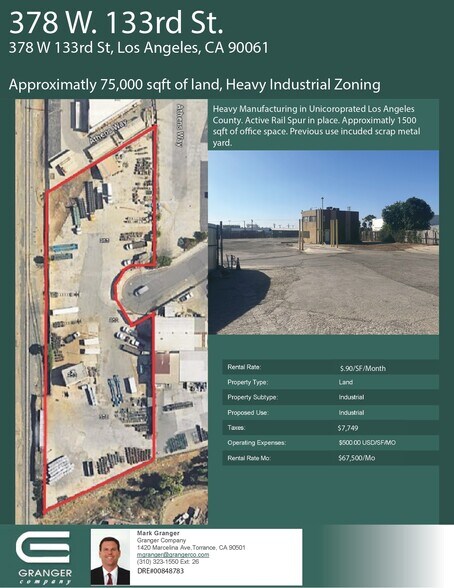 More Photos Of 378 W 133rd St, Los Angeles Land For Lease