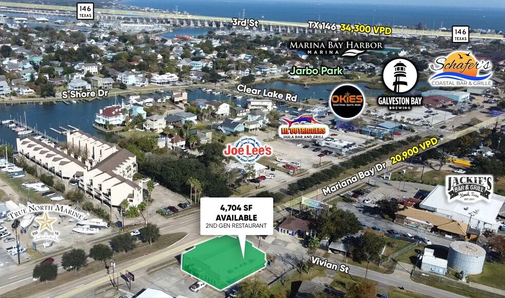 More Photos Of 1127 Marina Bay Dr, Kemah Restaurant For Sale