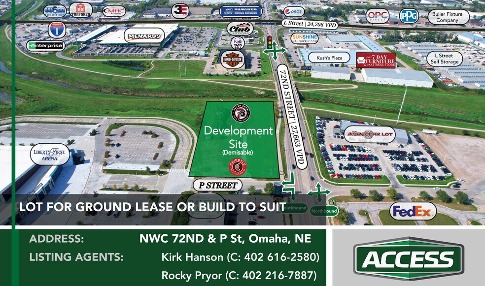 Primary Photo Of P @ 72nd, Omaha Land For Lease