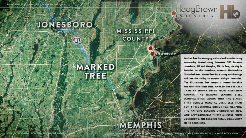 More Photos Of Corners of I-555 and Highway 149, Marked Tree Land For Sale