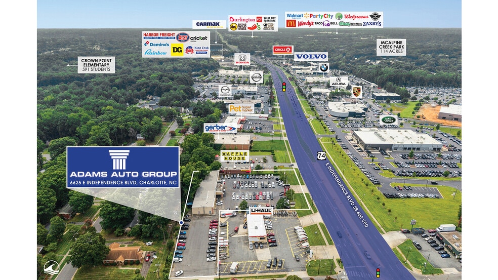 More Photos Of 6625 E Independence Blvd, Charlotte Showroom For Sale