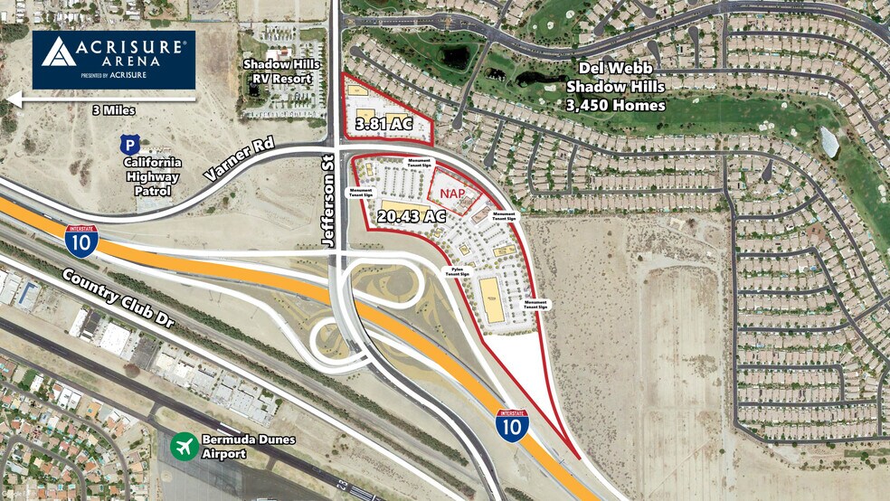 More Photos Of Jefferson St & I-10 Offramp, Indio Land For Sale