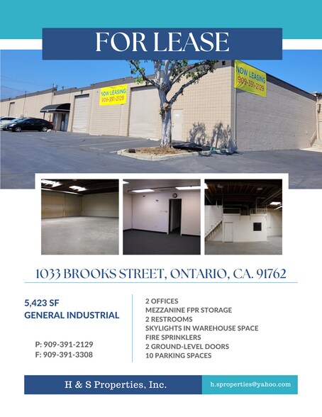 More Photos Of 1033 Brooks St, Ontario Warehouse For Lease