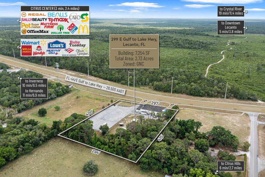 More Photos Of 299 E Gulf To Lake Hwy, Lecanto Storefront For Sale