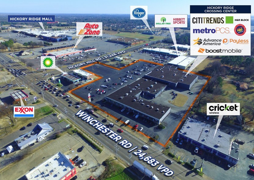 More Photos Of 3685-3721 Hickory Hill Rd, Memphis Storefront For Lease