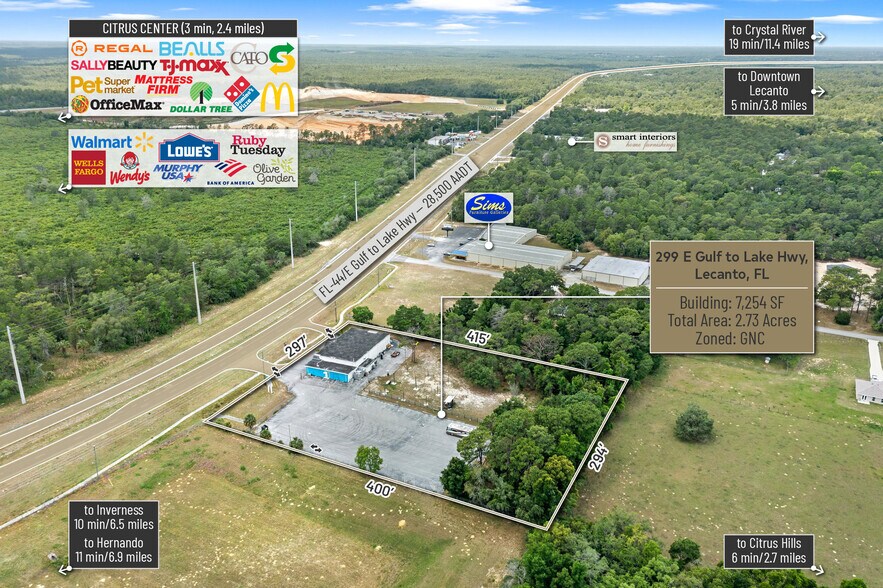 More Photos Of 299 E Gulf To Lake Hwy, Lecanto Storefront For Sale