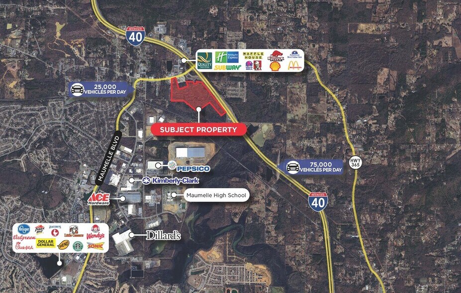 More Photos Of Hwy 365 & I-40, Maumelle Land For Sale