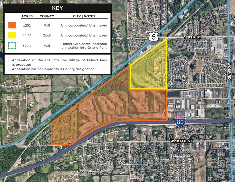 More Photos Of SW Hwy & I-80 WILL/COOK COUNTY LINE, Orland Park Land For Sale