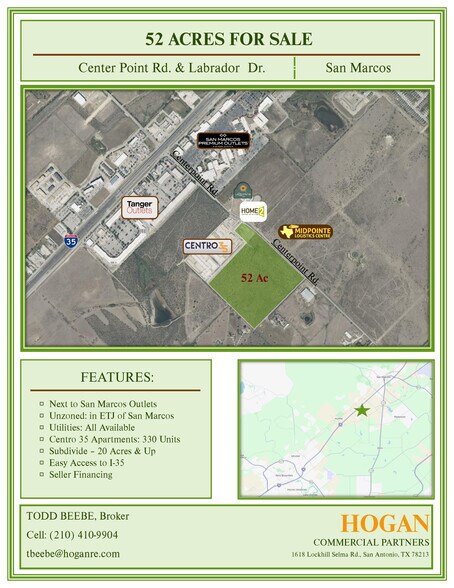 Primary Photo Of Center Point Rd, San Marcos Land For Sale
