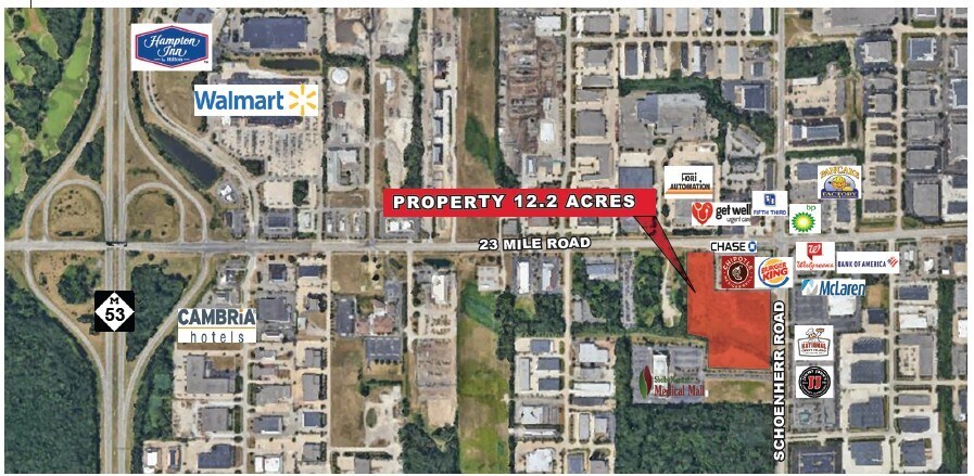 Primary Photo Of 13430 23 Mile Rd & Schoenherr Rd, Shelby Township Land For Lease