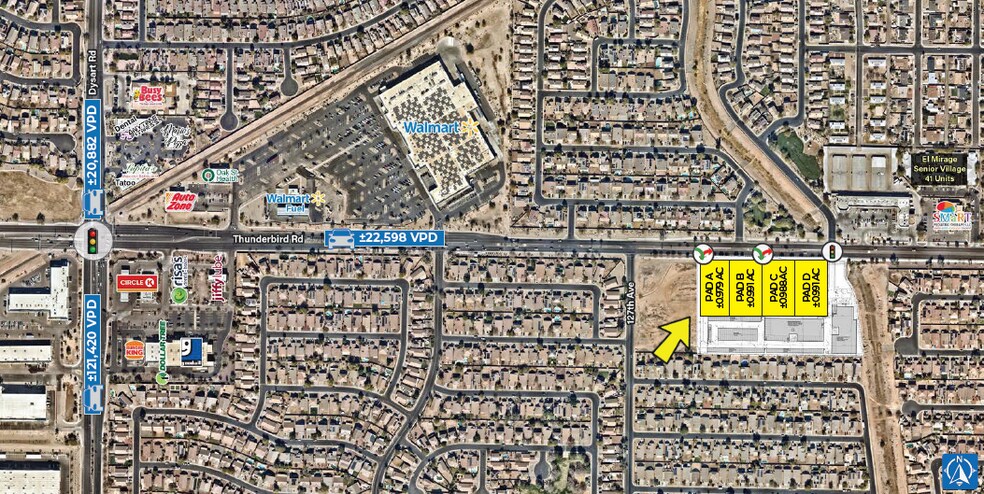 Primary Photo Of 126th Ave & Thunderbird, El Mirage, AZ, El Mirage Land For Lease