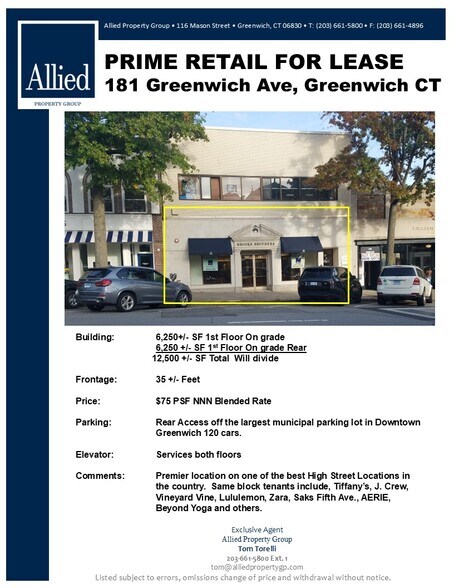 Primary Photo Of 181 Greenwich Ave, Greenwich Freestanding For Lease