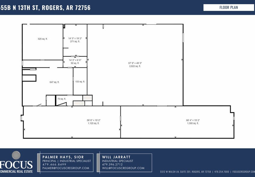 More Photos Of 555 N 13th St, Rogers Warehouse For Lease