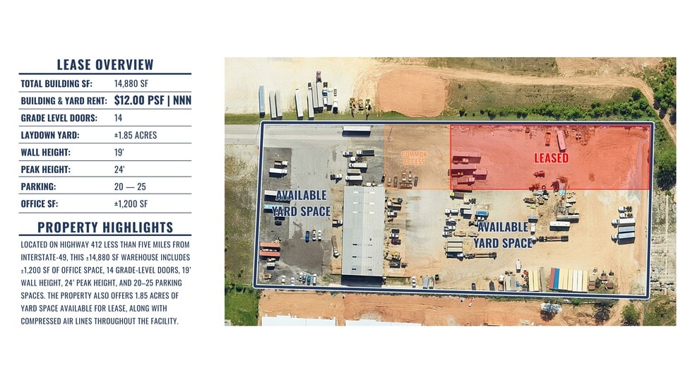 More Photos Of 1457A E Robinson Ave, Springdale Warehouse For Lease