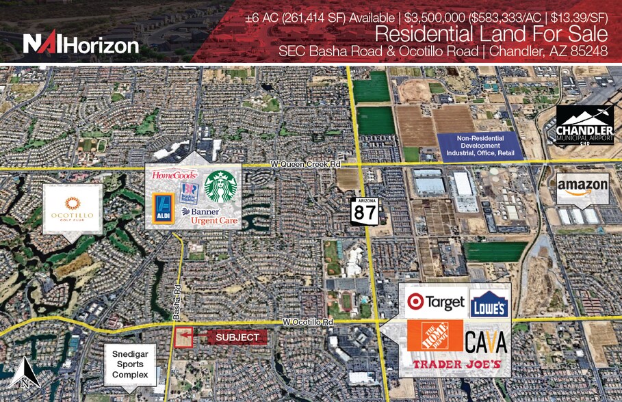 Primary Photo Of SEC Basha Road & Ocotillo Road, Chandler Land For Sale
